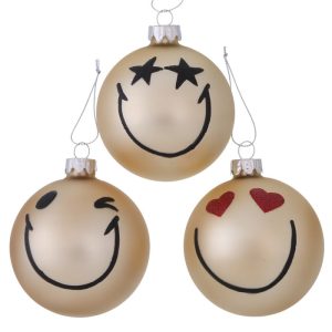 Vianočná guľa Smiley